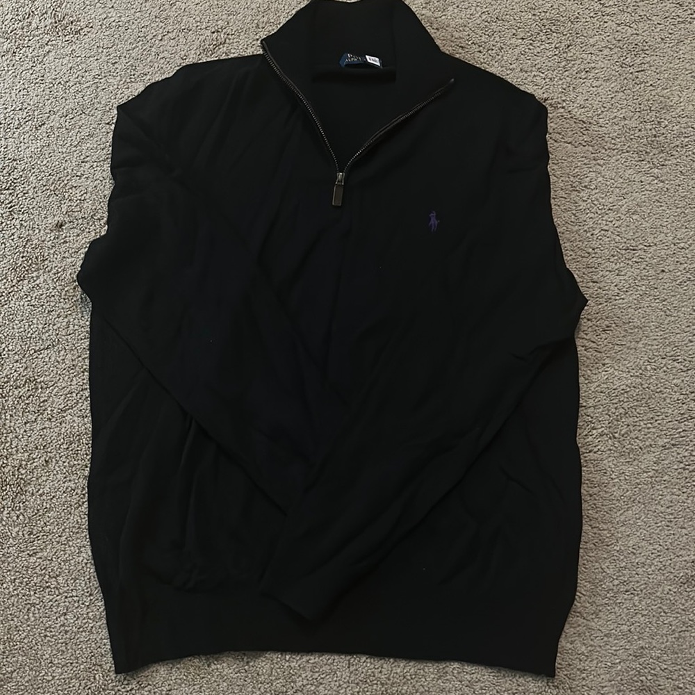 Polo Ralph Lauren long-sleeved half zip sweater 🐴🖤